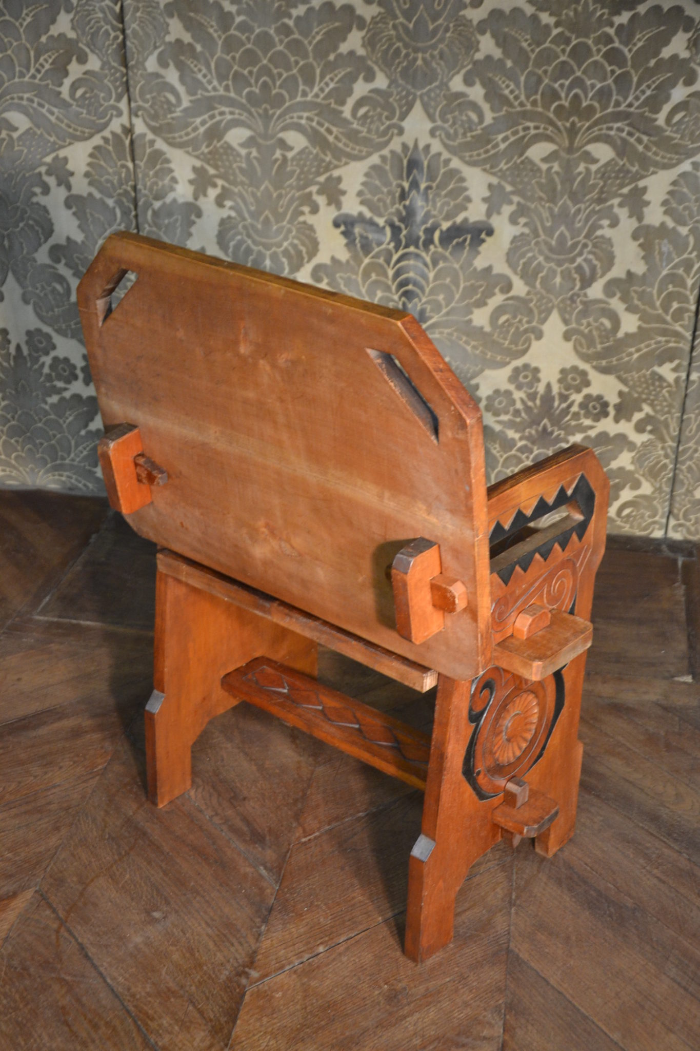 Fauteuil Breton Ancien En Bois - Bureau, Paillage, Bon état, Dimensions 98x54x51