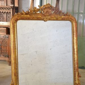 19th C Louis Philippe Mirror with Small Crest