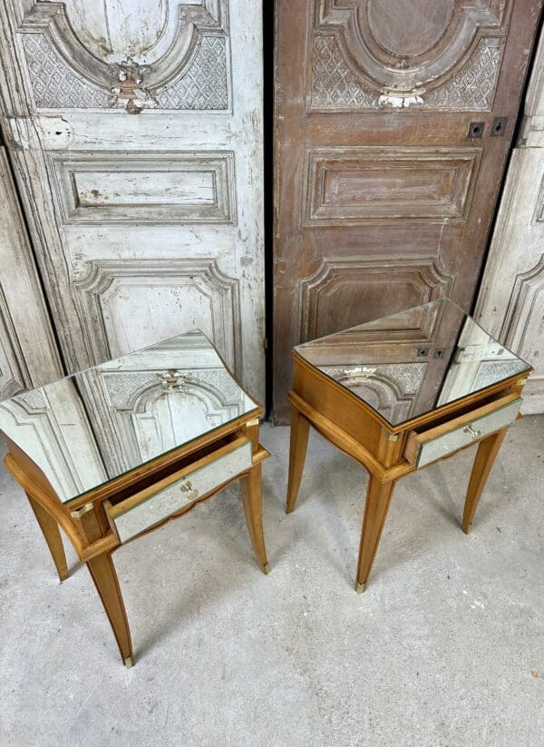 Paire de chevets de style art deco circa 1950 – Image 9