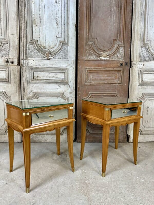 Paire de chevets de style art deco circa 1950 – Image 11