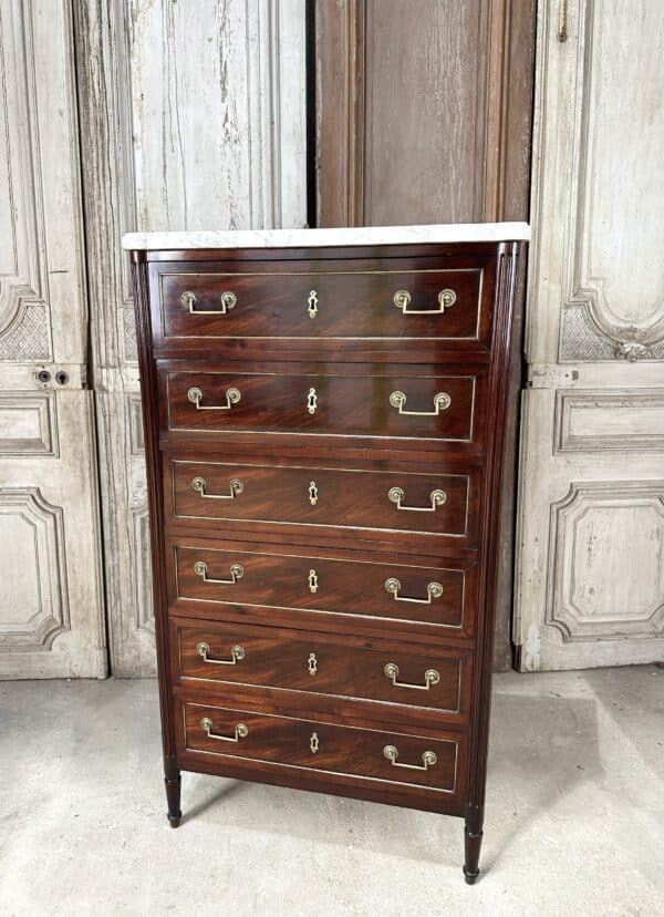 Semainier de style Louis XVI en acajou époque 19e siècle – Image 2