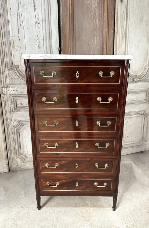 Semainier de style Louis XVI en acajou époque 19e siècle – Image 13