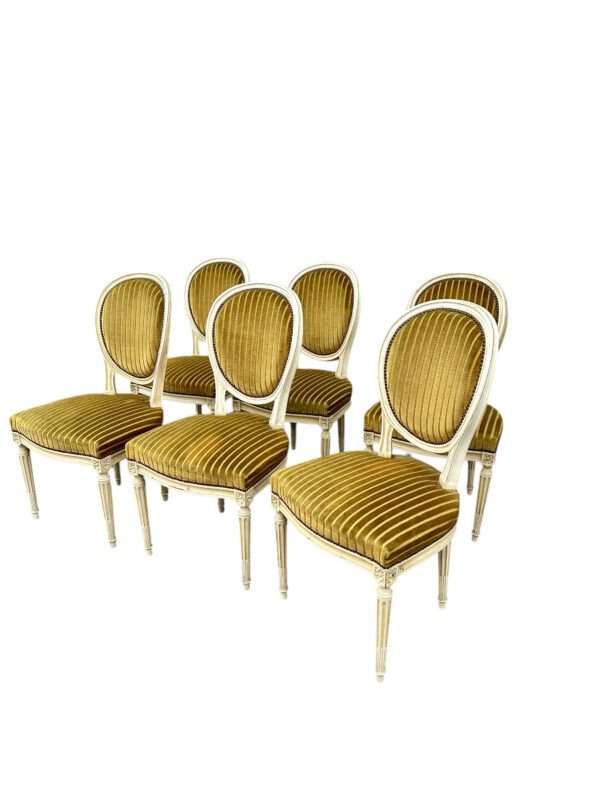 Série de 6 chaises Louis XVI circa 1970s – Image 6
