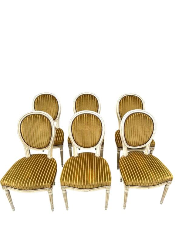 Série de 6 chaises Louis XVI circa 1970s