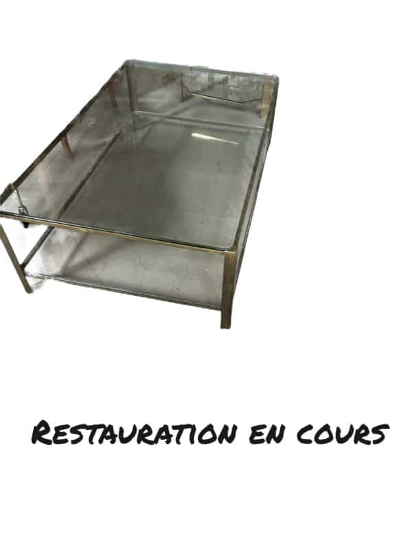 Table basse en bronze QUINET grand modèle