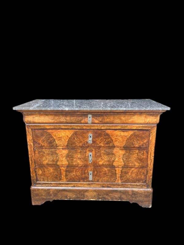 Commode LP en ronce de noyer
