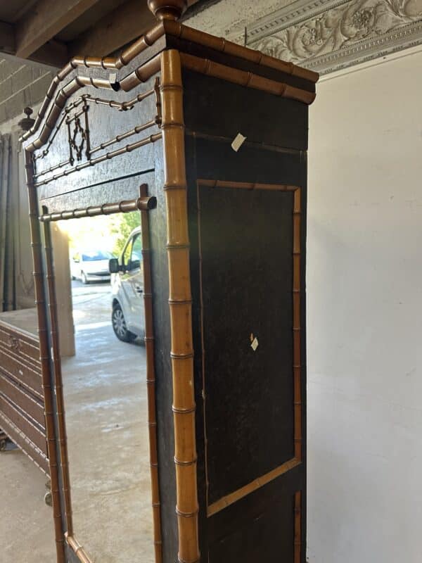 Armoire à glace style faux bambou époque fin 19e siècle – Image 4