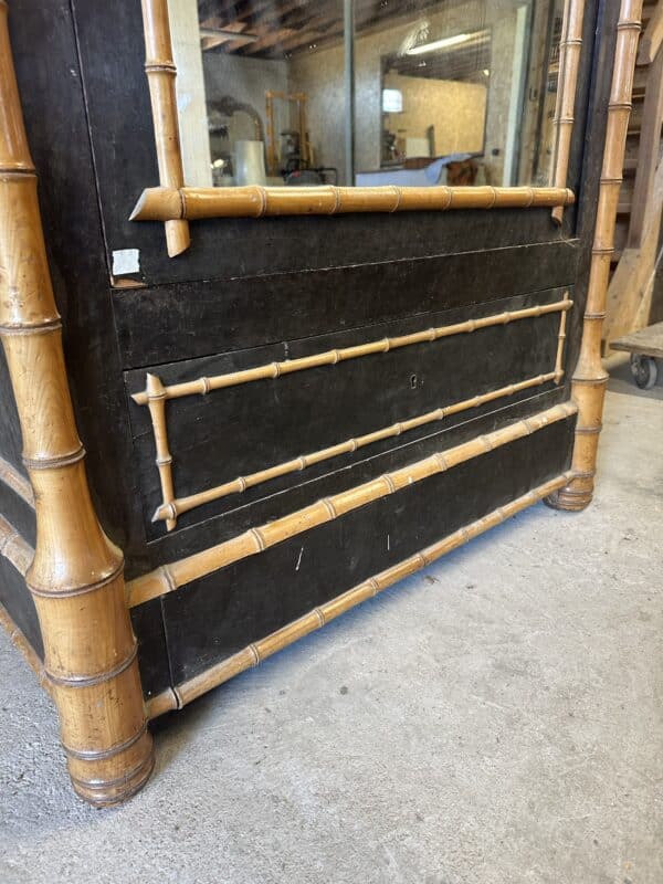 Armoire à glace style faux bambou époque fin 19e siècle – Image 5