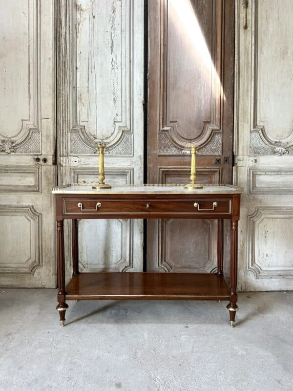 Large console Louis XVI en acajou 18e siècle
