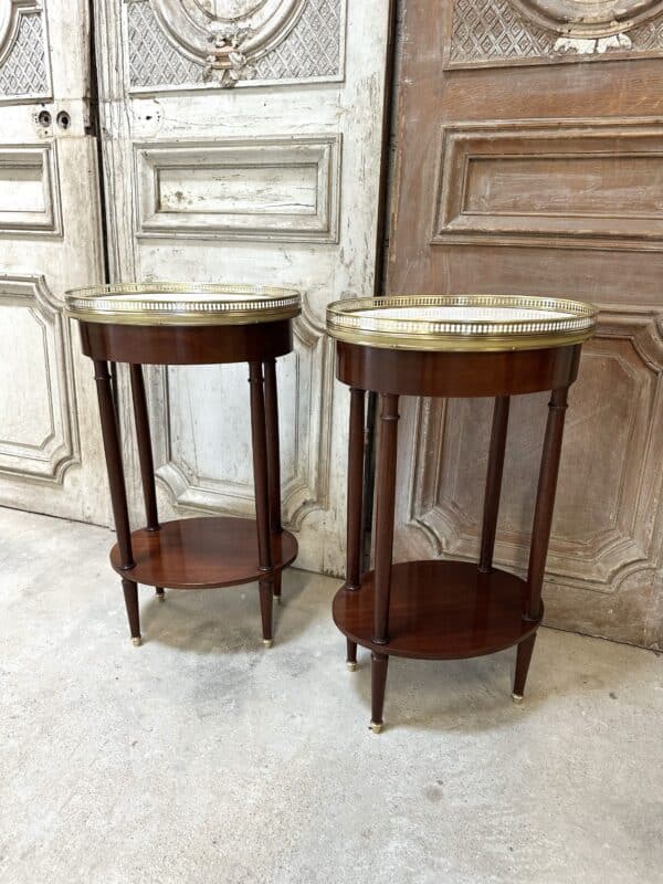 Paire de chevets Louis XVI acajou – Image 9