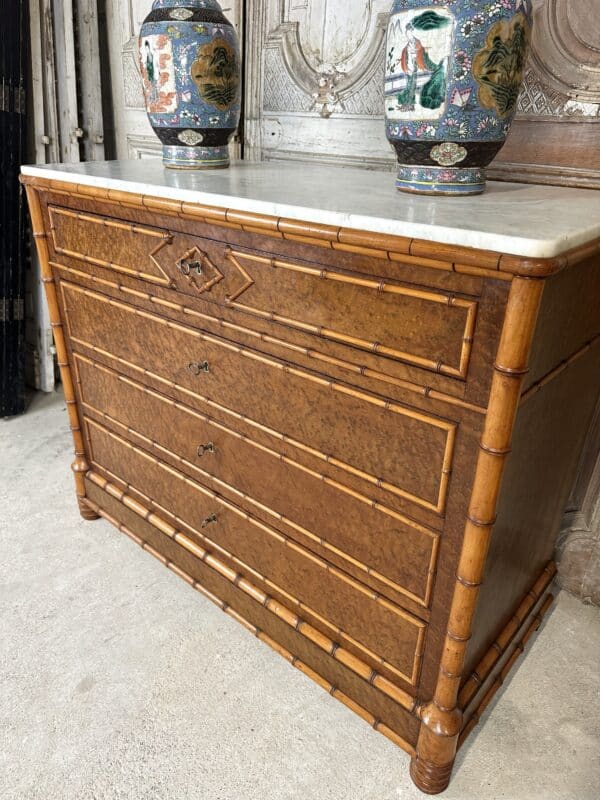 Commode faux bambou en érable époque fin 19e siècle – Image 6
