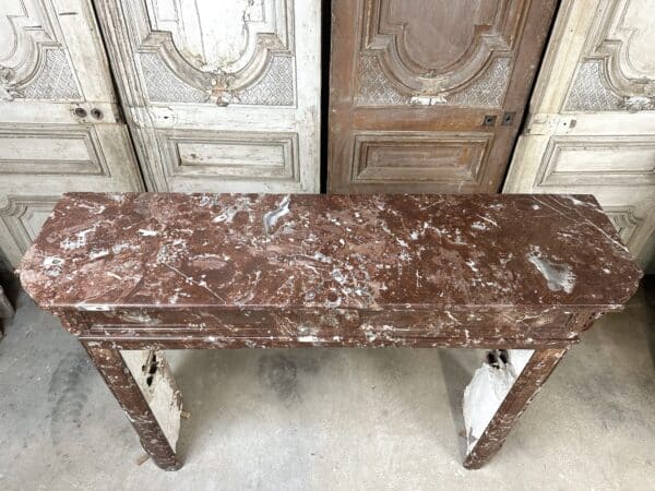 Cheminée en marbre rouge style Louis XVI fin 19e siècle – Image 15