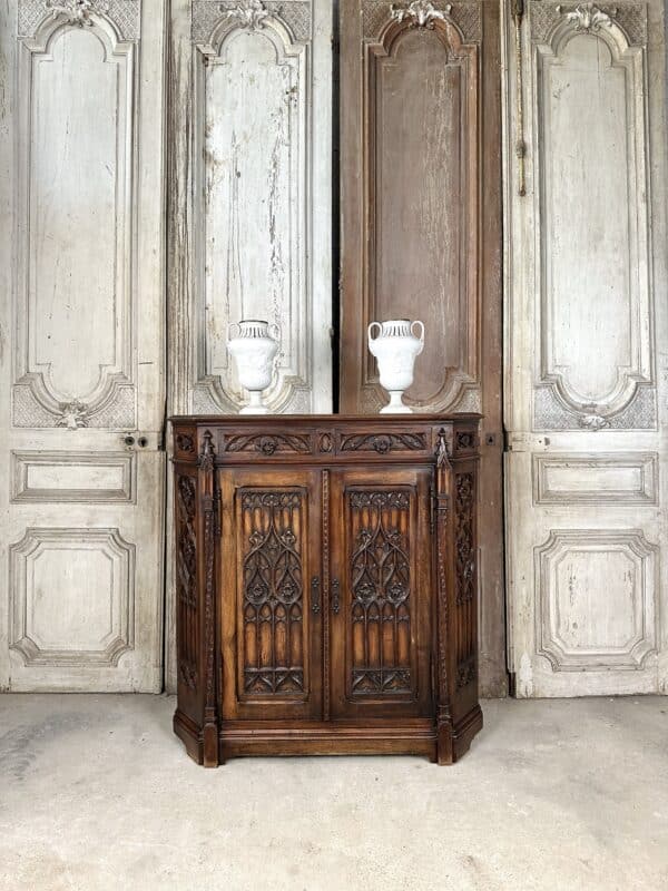 Buffet d’appui de style Néo-gothique époque 1900 – Image 2