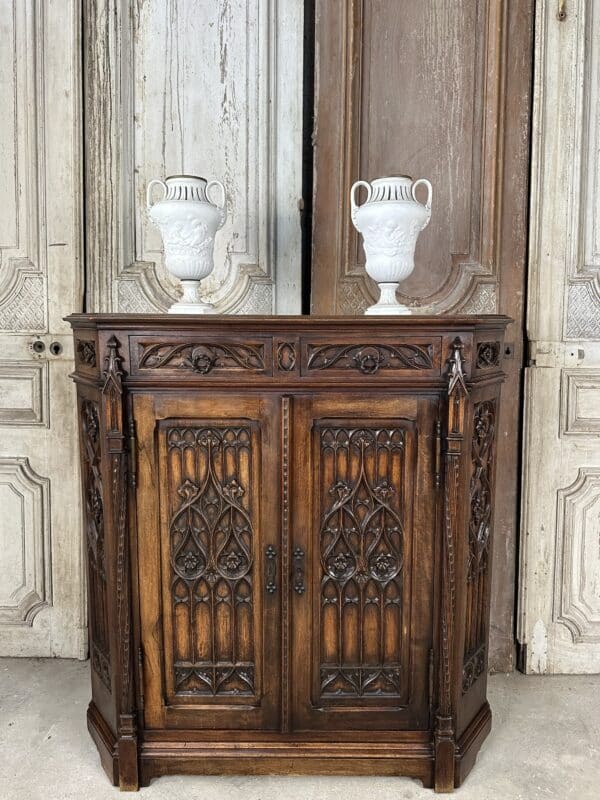 Buffet d’appui de style Néo-gothique époque 1900 – Image 4