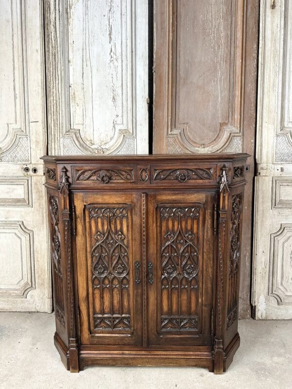Buffet d’appui de style Néo-gothique époque 1900 – Image 7