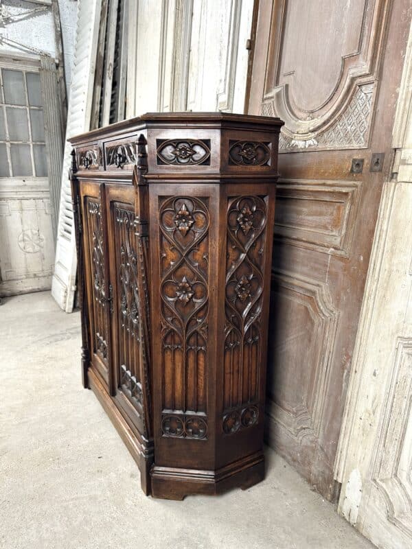 Buffet d’appui de style Néo-gothique époque 1900 – Image 11