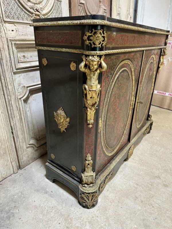 Meuble d’appui en marqueterie Boulle époque Napoléon III – Image 4