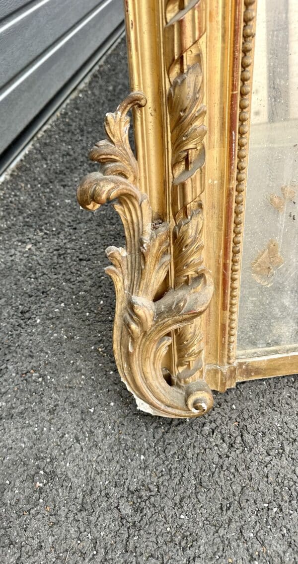 Miroir doré 19e siècle 193 x 138 cm – Image 4