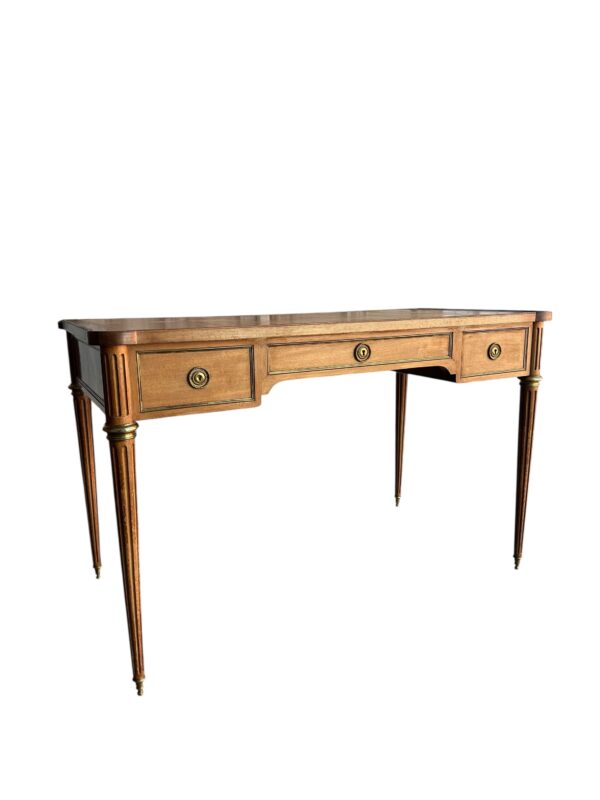Petit bureau plat style Louis XVI 75 x 120 x 65 – Image 4