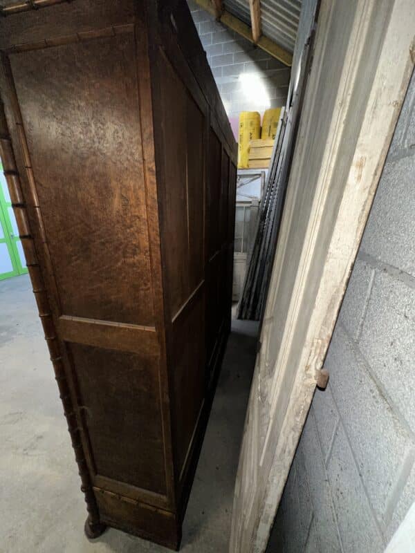 Armoire à glace 3 portes style faux bambou époque 19e siècle – Image 12