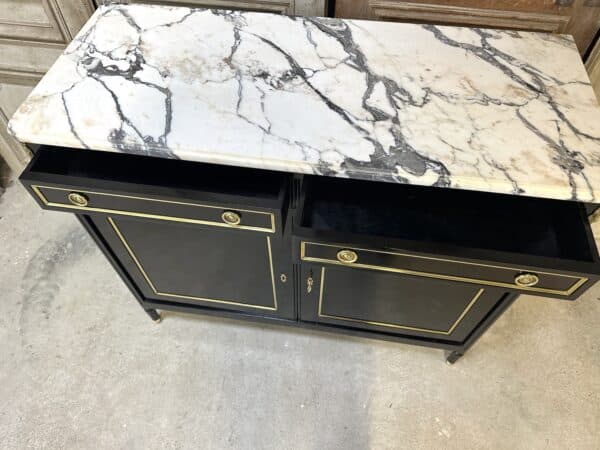 Buffet de style Louis XVI laqué noir circa 1960 – Image 11