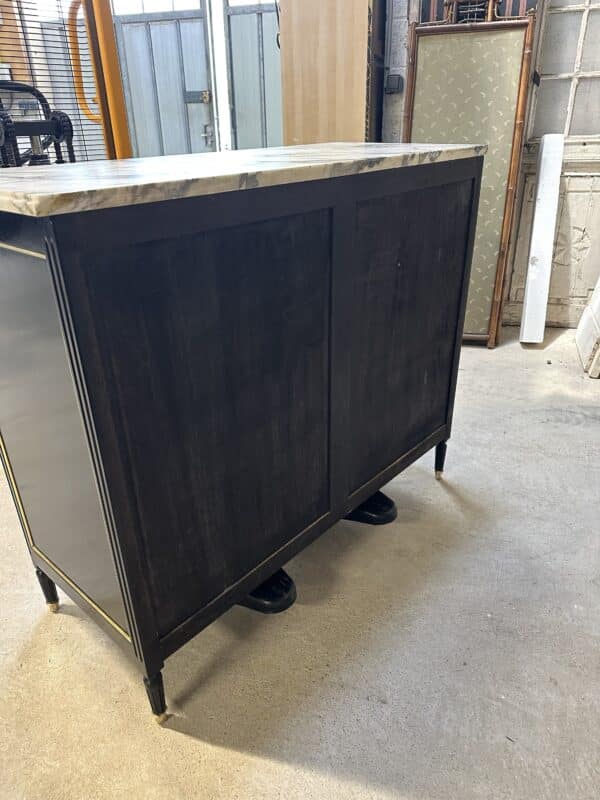 Buffet de style Louis XVI laqué noir circa 1960 – Image 10