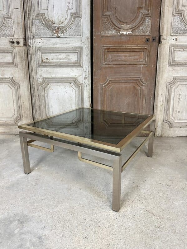 Petite table basse carrée Guy LEFÈVRE pour Maison JANSEN circa 1970 – Image 3