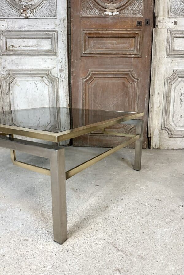 Petite table basse carrée Guy LEFÈVRE pour Maison JANSEN circa 1970 – Image 2