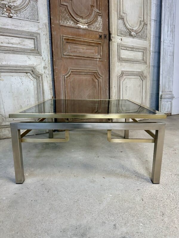 Petite table basse carrée Guy LEFÈVRE pour Maison JANSEN circa 1970 – Image 6