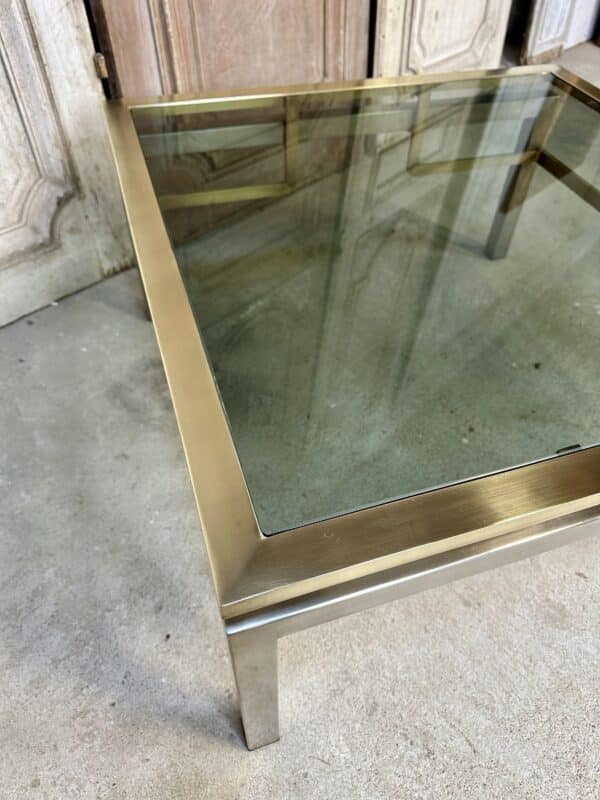 Petite table basse carrée Guy LEFÈVRE pour Maison JANSEN circa 1970 – Image 7