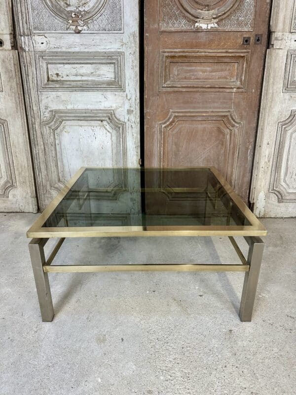 Petite table basse carrée Guy LEFÈVRE pour Maison JANSEN circa 1970 – Image 8