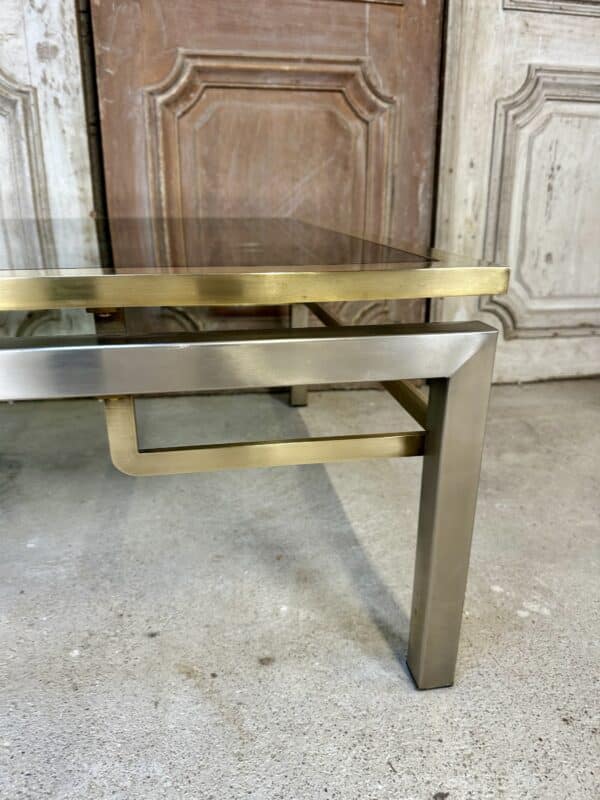 Petite table basse carrée Guy LEFÈVRE pour Maison JANSEN circa 1970 – Image 10
