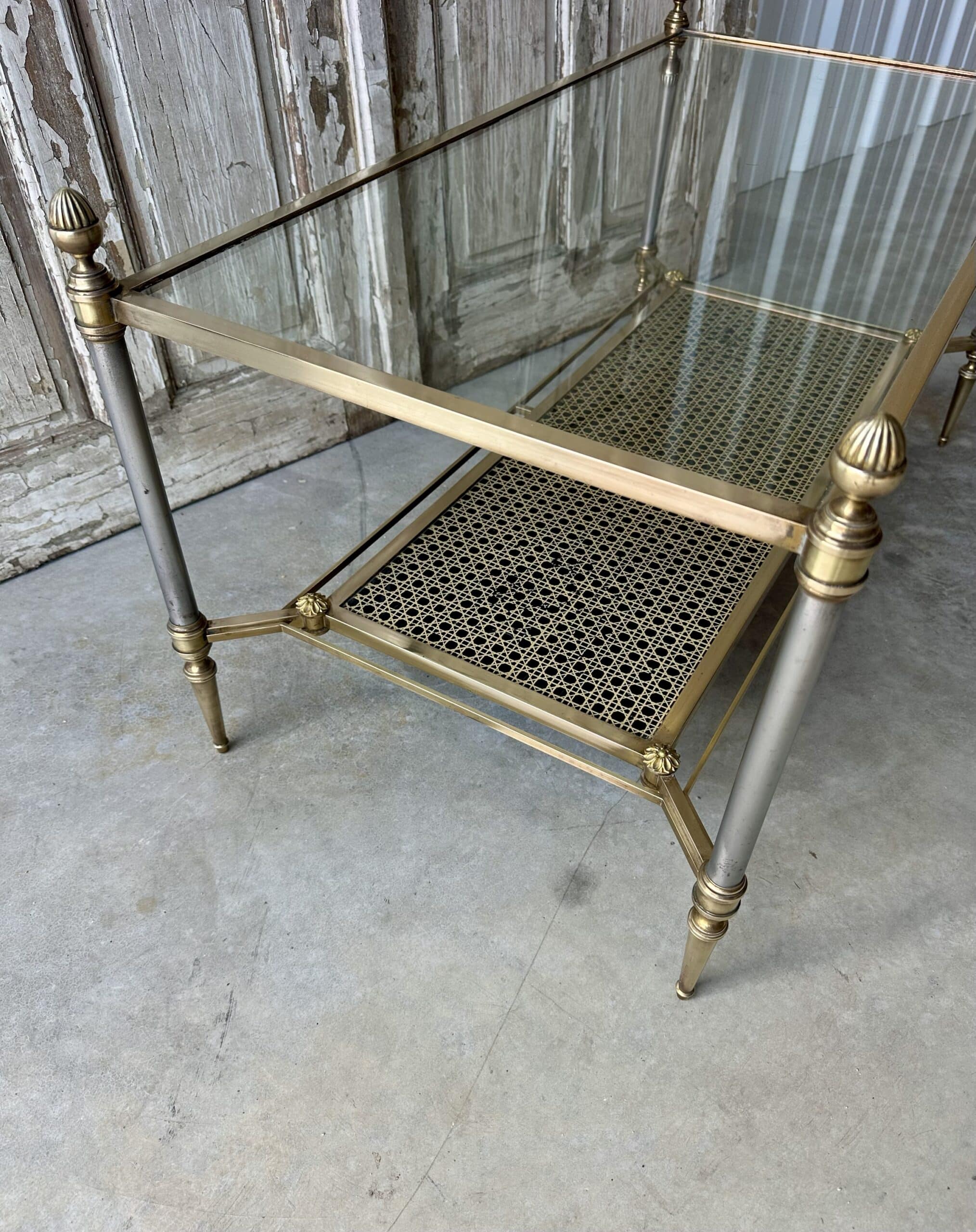 Table basse à double patine attribuée à Maison JANSEN – Image 3