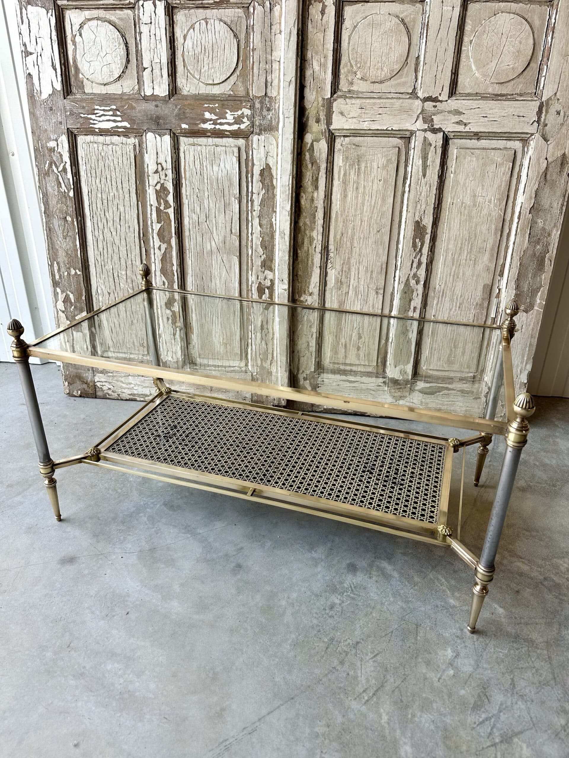 Table basse à double patine attribuée à Maison JANSEN – Image 6