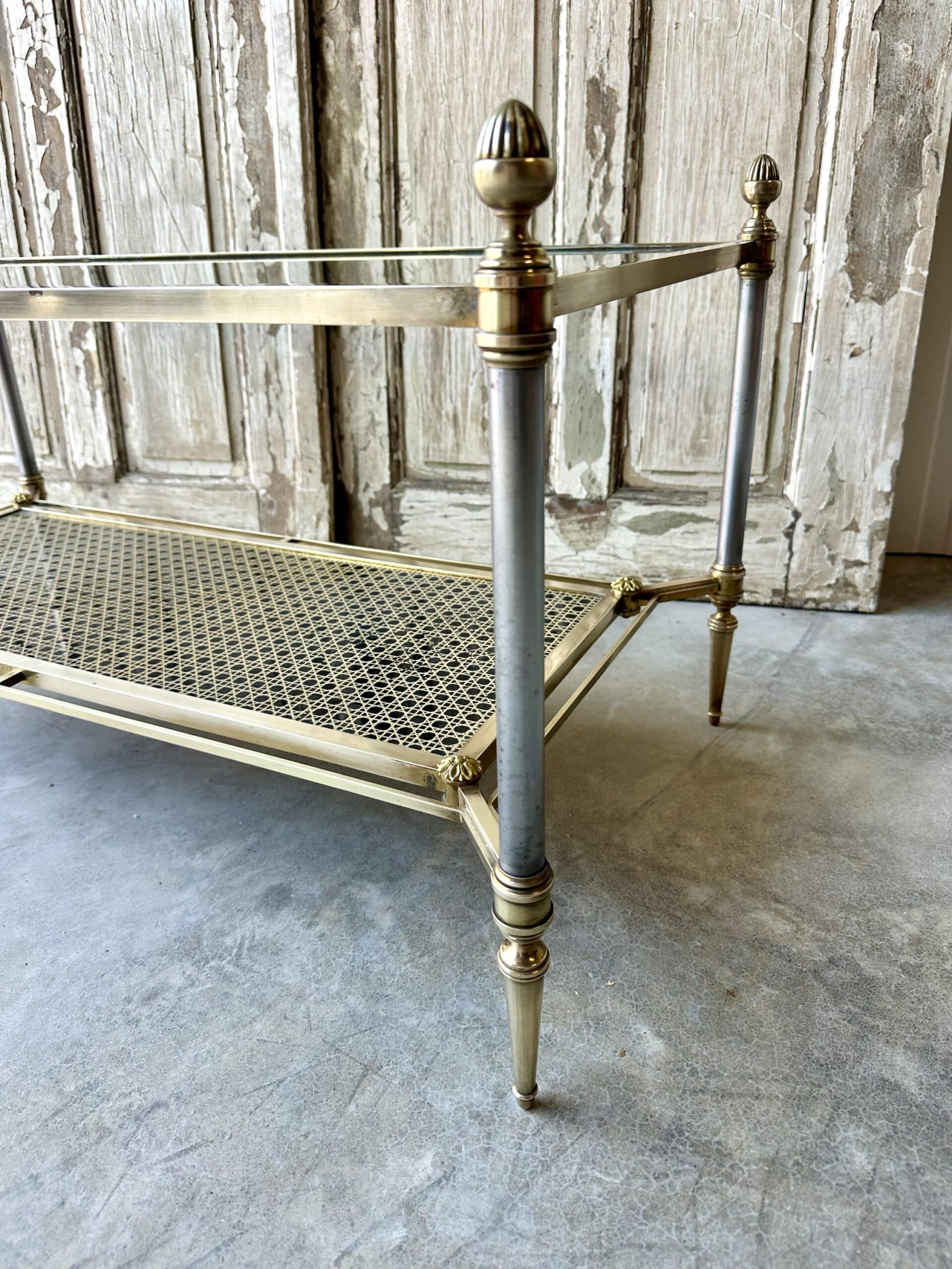 Table basse à double patine attribuée à Maison JANSEN – Image 7