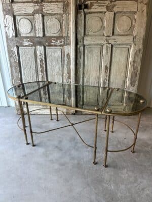 Table basse tripartite attribuée à Maison BAGUES