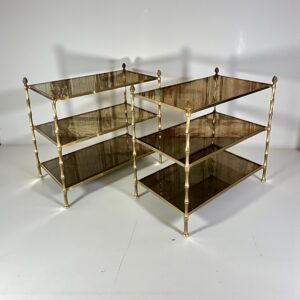 Paire de bouts de canapé circa 1950 Maison Baguès