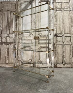 Étagère en plexi Pierre VANDEL style Hollywood Regency circa 1970