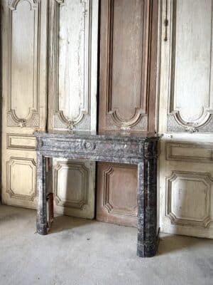 Cheminée Louis XVI en marbre bois Jourdan fin du 19 siècle