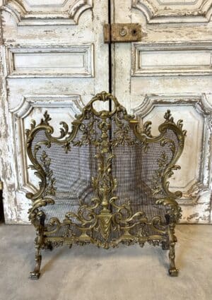 Pare-feu en bronze circa 1900