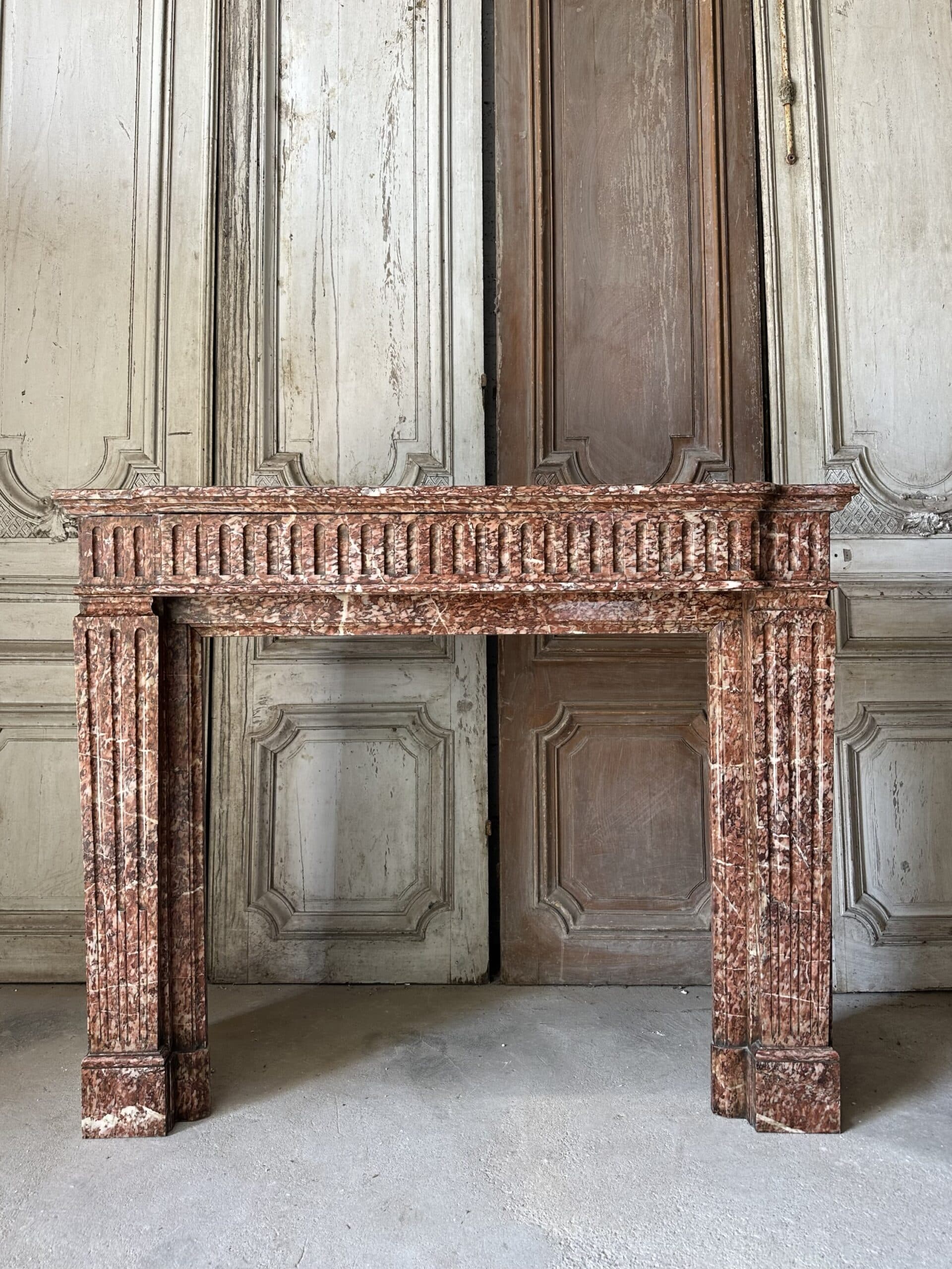Cheminée Louis XVI en marbre XIXe siècle