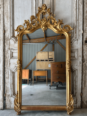 Miroir de style Louis XV rocaille époque 19e siècle