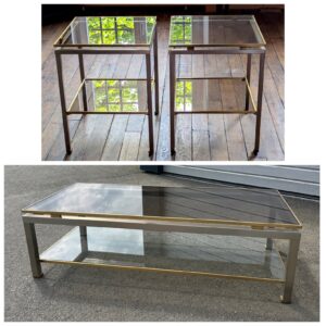 Set Guy LEFÈVRE pour Maison JANSEN double patine circa 1970