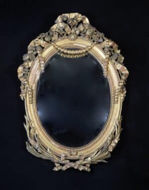 Miroir ovale Napoléon III époque XIXe siècle